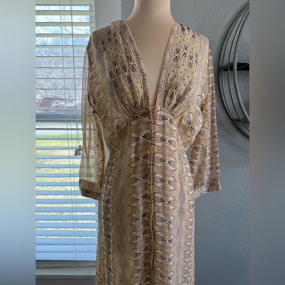 Lolita Jaca St. Barth Ibiza Silk Chiffon Long Dress Size Small - Picture 2 of 8
